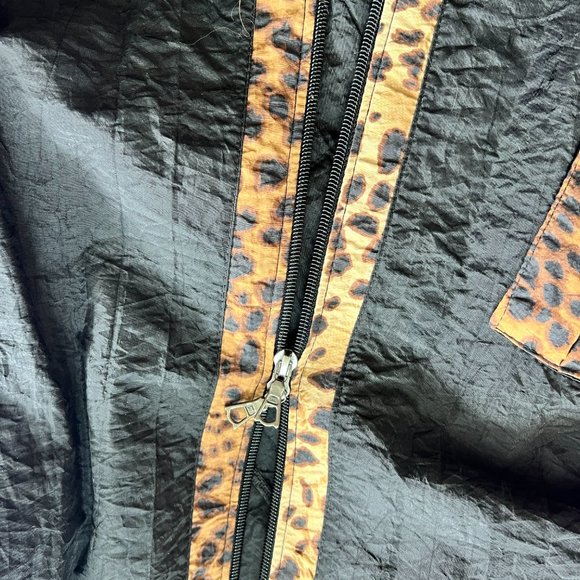 📌Jean Marc Philippe Marvelous Plus Size Two Way Zipper Animal Print Jacket - Picture 13 of 16